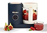 BÉABA Babycook Neo, Robot de cocina infantil, tritura, cocina y cuece al vapor, Rápido en 15 minutos, Recipiente de vidrio y cubeta de acero inoxidable, Para Bebés y Niños, Azul oscuro